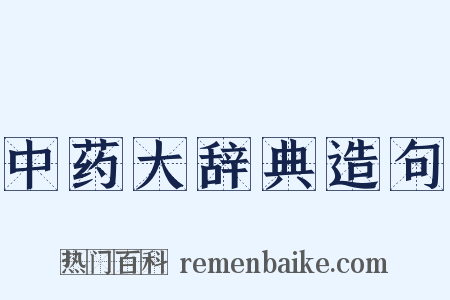 中药大辞典造句是什么意思的图片